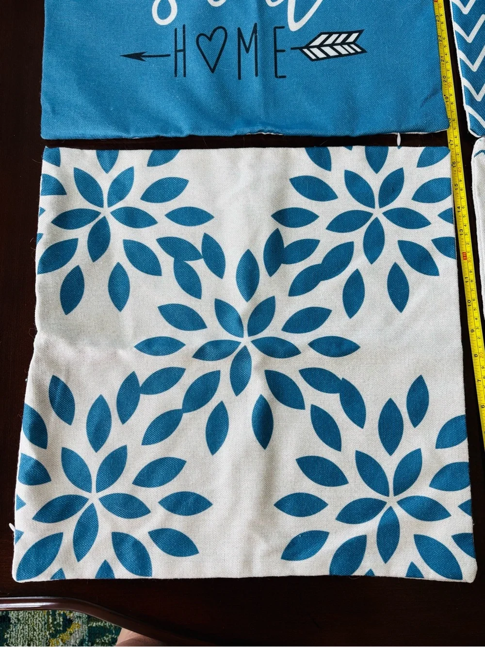 Blue & White Home Sweet Home Decorative Pillow Covers Set